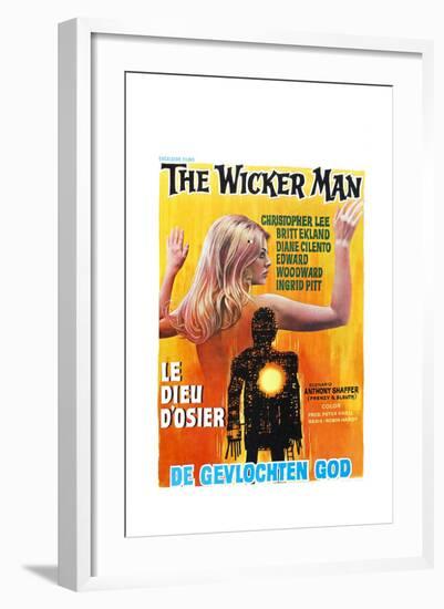 The Wicker Man, (aka Le Dieu D'osier), Belgian poster, 1973-null-Framed Art Print