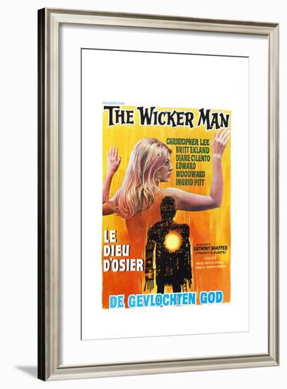 The Wicker Man, (aka Le Dieu D'osier), Belgian poster, 1973-null-Framed Art Print