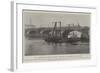 The Widening of London Bridge, Building the Temporary Structure-null-Framed Giclee Print