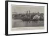 The Widening of London Bridge, Building the Temporary Structure-null-Framed Giclee Print