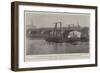 The Widening of London Bridge, Building the Temporary Structure-null-Framed Giclee Print