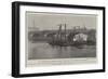 The Widening of London Bridge, Building the Temporary Structure-null-Framed Giclee Print