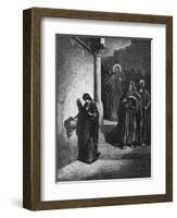 The widow's mite-Gustave Dore-Framed Giclee Print