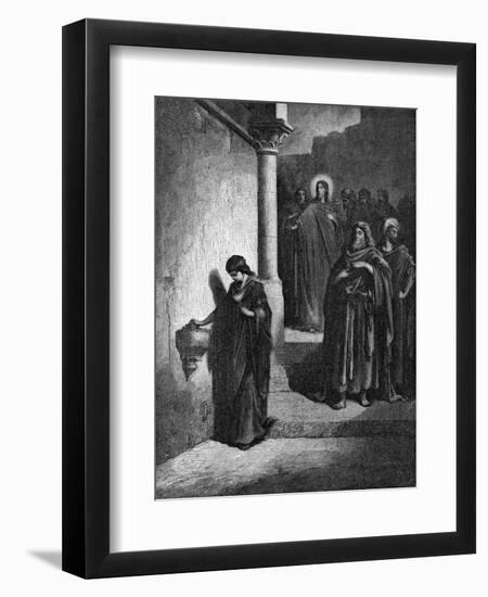 The widow's mite-Gustave Dore-Framed Giclee Print