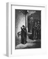 The widow's mite-Gustave Dore-Framed Giclee Print