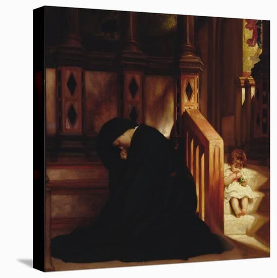 The Widow's Prayer, c.1864/65-Frederick Leighton-Stretched Canvas