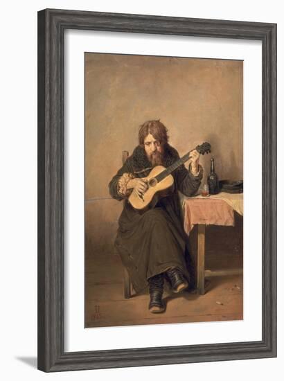 The Widowed Guitar Player, 1865-Vasili Grigorevich Perov-Framed Giclee Print