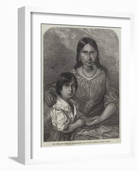 The Wife and Child of Osceola, the Last of the Seminole Indian Chiefs-null-Framed Giclee Print