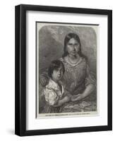 The Wife and Child of Osceola, the Last of the Seminole Indian Chiefs-null-Framed Giclee Print