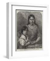 The Wife and Child of Osceola, the Last of the Seminole Indian Chiefs-null-Framed Giclee Print