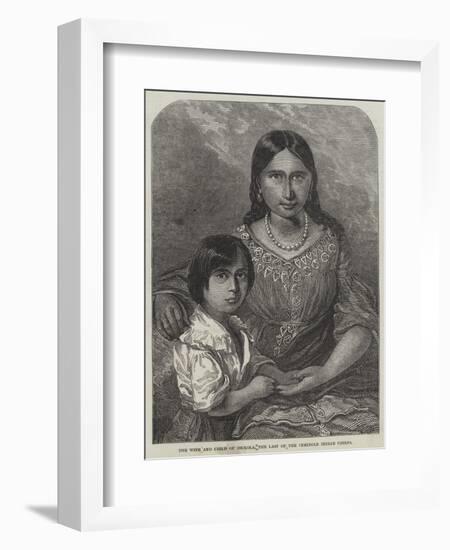 The Wife and Child of Osceola, the Last of the Seminole Indian Chiefs-null-Framed Giclee Print