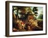 The Wild Boar Hunt, after a Painting by Rubens, circa 1840-50-Eugene Delacroix-Framed Giclee Print