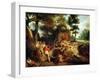 The Wild Boar Hunt, after a Painting by Rubens, circa 1840-50-Eugene Delacroix-Framed Giclee Print