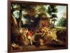 The Wild Boar Hunt, after a Painting by Rubens, circa 1840-50-Eugene Delacroix-Framed Giclee Print