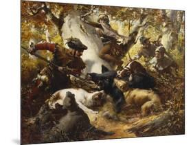 The Wild Boar Hunt-Ferdinand Wagner-Mounted Giclee Print