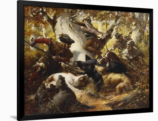 The Wild Boar Hunt-Ferdinand Wagner-Framed Giclee Print