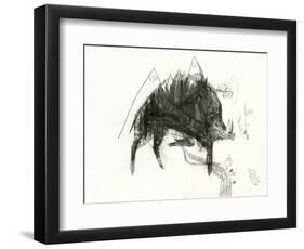 The Wild Boar, the River and the Two Mountains.-Leonardo Flores-Framed Premium Giclee Print