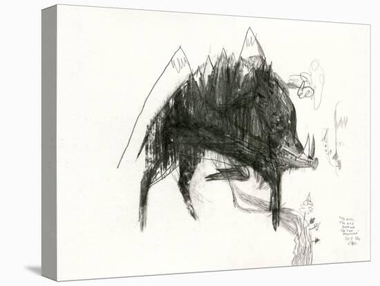 The Wild Boar, the River and the Two Mountains.-Leonardo Flores-Stretched Canvas