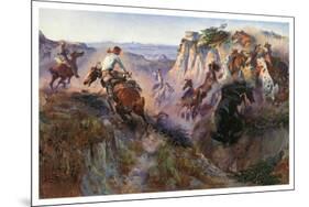 The Wild Horse Hunters-Charles Marion Russell-Mounted Art Print