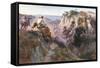 The Wild Horse Hunters-Charles Marion Russell-Framed Stretched Canvas