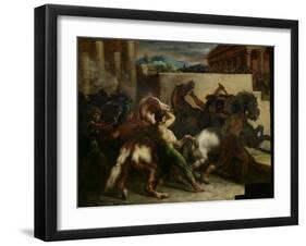 The Wild Horse Race at Rome, c.1817-Théodore Géricault-Framed Giclee Print