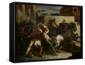 The Wild Horse Race at Rome, c.1817-Théodore Géricault-Framed Stretched Canvas