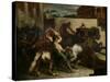 The Wild Horse Race at Rome, c.1817-Théodore Géricault-Stretched Canvas