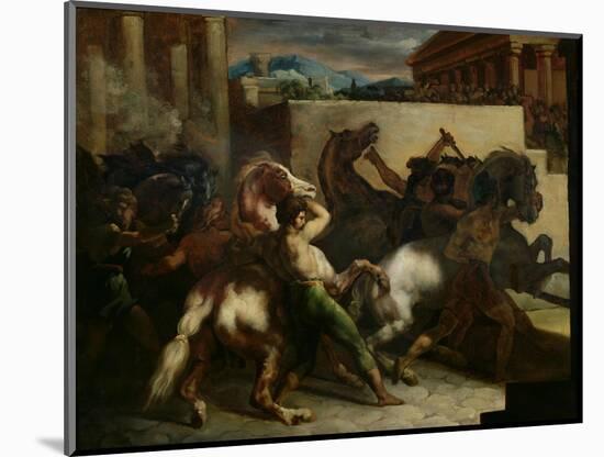 The Wild Horse Race at Rome, c.1817-Théodore Géricault-Mounted Giclee Print