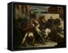 The Wild Horse Race at Rome, c.1817-Théodore Géricault-Framed Stretched Canvas