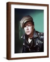 The Wild One 1953 Directed by Laszlo Benedek Marlon Brando-null-Framed Photo