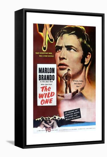 The Wild One, Marlon Brando, 1953-null-Framed Stretched Canvas