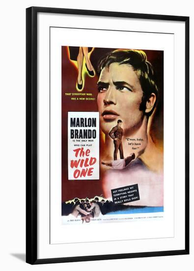 The Wild One, Marlon Brando, 1953-null-Framed Premium Giclee Print