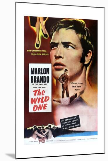 The Wild One, Marlon Brando, 1953-null-Mounted Art Print