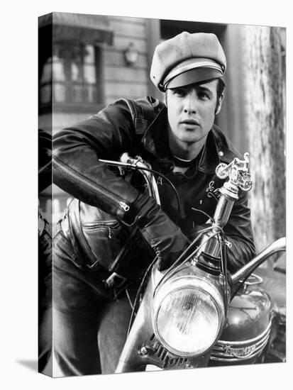 The Wild One, Marlon Brando, 1954, Leather Jacket-null-Stretched Canvas