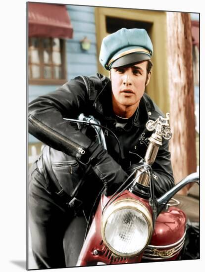 The Wild One, Marlon Brando, 1954-null-Mounted Photo