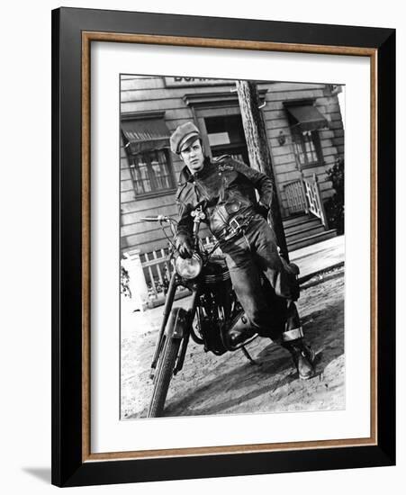 The Wild One, Marlon Brando-null-Framed Photo