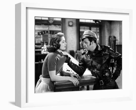 The Wild One, Mary Murphy, Marlon Brando, 1954-null-Framed Photo