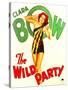 THE WILD PARTY, Clara Bow on window card, 1929.-null-Stretched Canvas