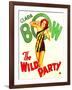 THE WILD PARTY, Clara Bow on window card, 1929.-null-Framed Art Print