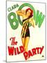 THE WILD PARTY, Clara Bow on window card, 1929.-null-Mounted Art Print