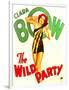 THE WILD PARTY, Clara Bow on window card, 1929.-null-Framed Art Print