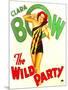 THE WILD PARTY, Clara Bow on window card, 1929.-null-Mounted Art Print