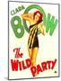 THE WILD PARTY, Clara Bow on window card, 1929.-null-Mounted Art Print