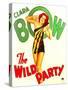 THE WILD PARTY, Clara Bow on window card, 1929.-null-Stretched Canvas