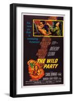 The Wild Party, Top, from Left: Carol Ohmart, Anthony Quinn, Kathryn Grant, 1956-null-Framed Art Print