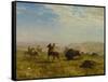 The Wild West (Oil on Paper Laid down on Canvas)-Albert Bierstadt-Framed Stretched Canvas