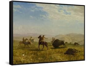 The Wild West (Oil on Paper Laid down on Canvas)-Albert Bierstadt-Framed Stretched Canvas