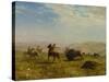 The Wild West (Oil on Paper Laid down on Canvas)-Albert Bierstadt-Stretched Canvas