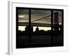 The Williamsburg Bridge at Night - Lower East Side of Manhattan - Brooklyn, New York, USA-Philippe Hugonnard-Framed Photographic Print