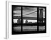 The Williamsburg Bridge at Nightfall - Lower East Side of Manhattan - Brooklyn - New York City, USA-Philippe Hugonnard-Framed Photographic Print